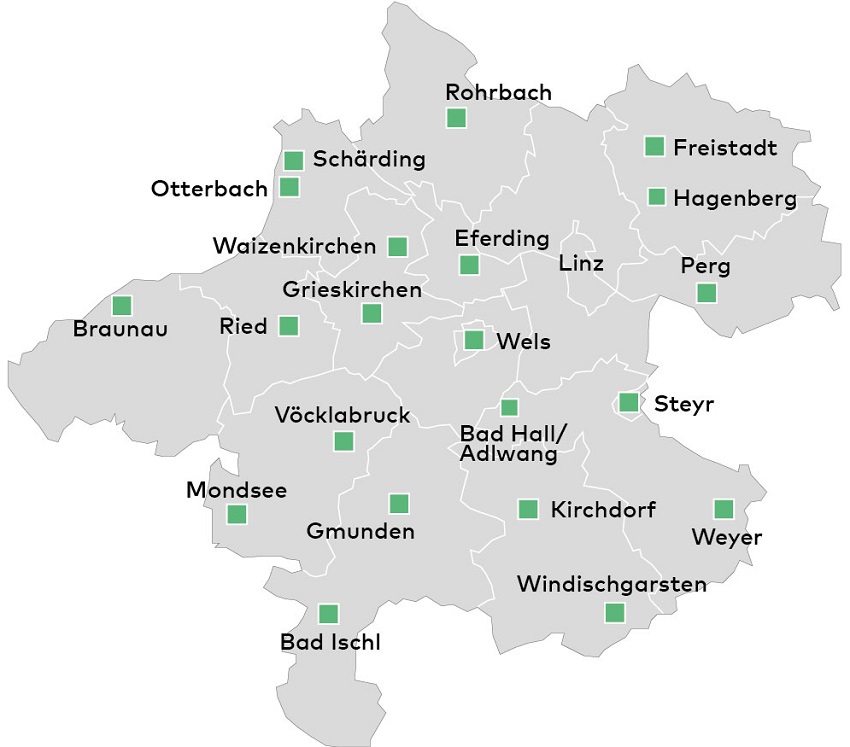 Karte Oberösterreich